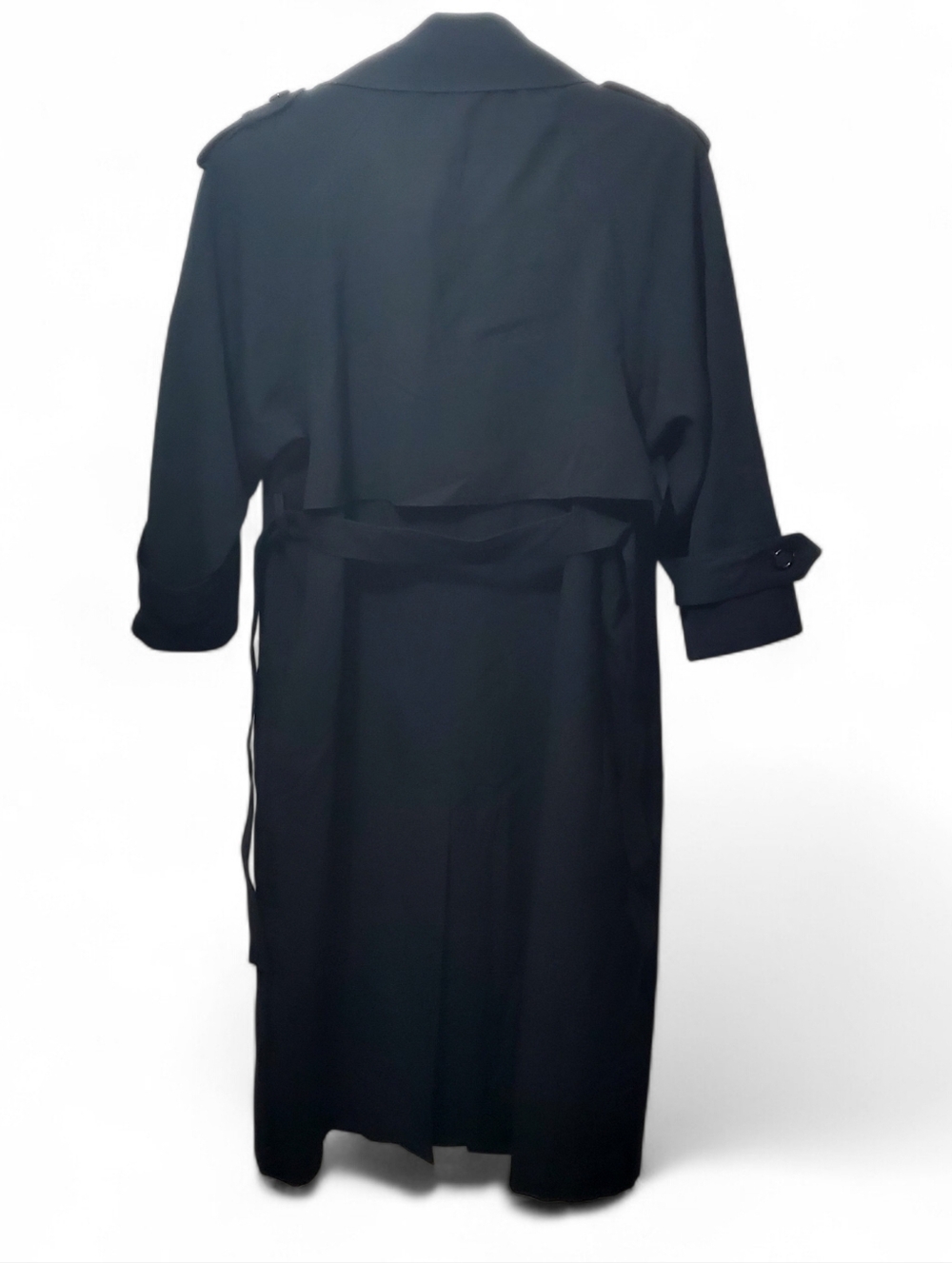 Pinpoint Fashions Wool Trench Coat Int. Ladies Garment Workers Union Lg Black - Picture 3 of 11